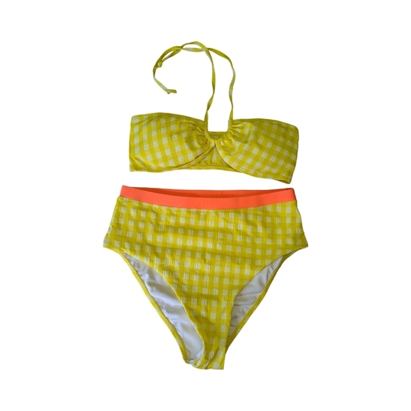 NWOT Gingham Bandeau Top & Highrise Bottoms Size Small - Picture 3 of 8